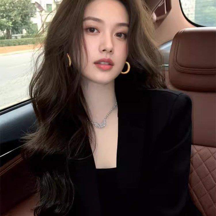 SOLAR/黑色小西装外套女小个子2026开春秋新款韩系高级感休闲西服