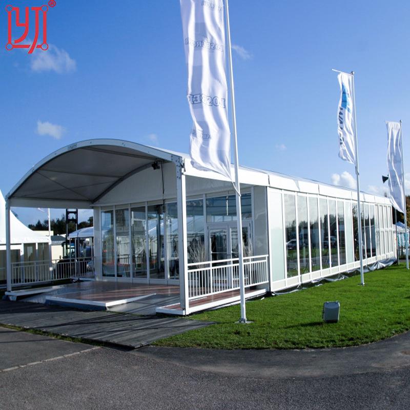 厂家户外铝合金餐饮展览弯柱篷房体育赛事办公篷房弧形PVC篷房