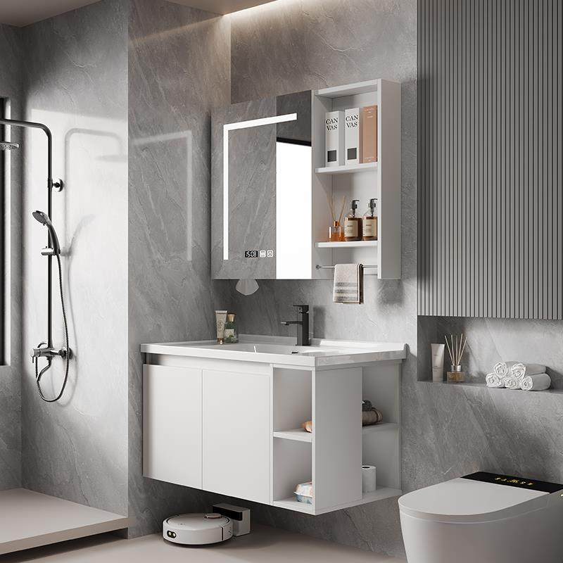 [防水]蜂窝铝浴室柜陶瓷一体盆定制洗手洗脸盆柜组合小户型洗手台