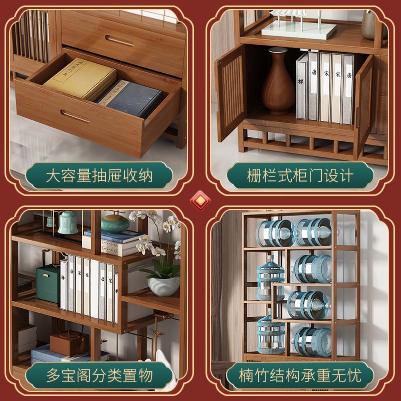 新中式多宝阁博古架茶室置物架茶叶展示柜多功能摆件展示架落地式