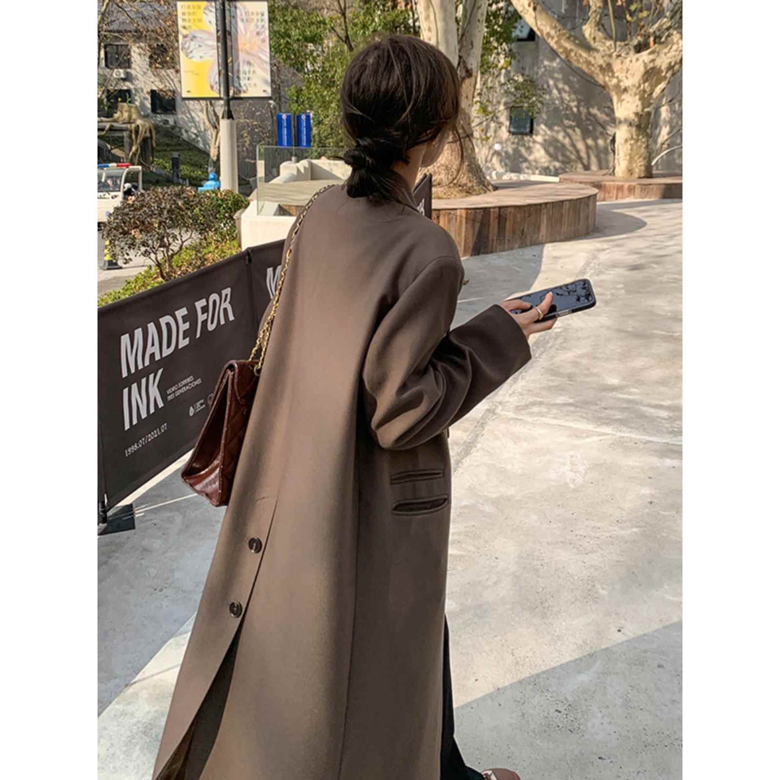 西装风衣外套女长款2025秋季新款今年流行爆款高级感休闲超火大衣