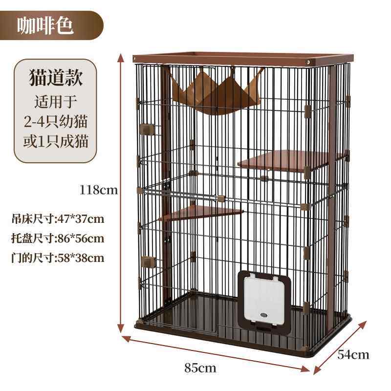 正品出本猫笼家室内口猫笼猫笼别日墅大型二、三层实木框架猫用笼