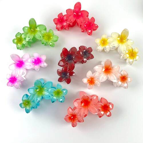 Fashion Flower Claw Clip Back Head Hair Clip Summer Shark Cl