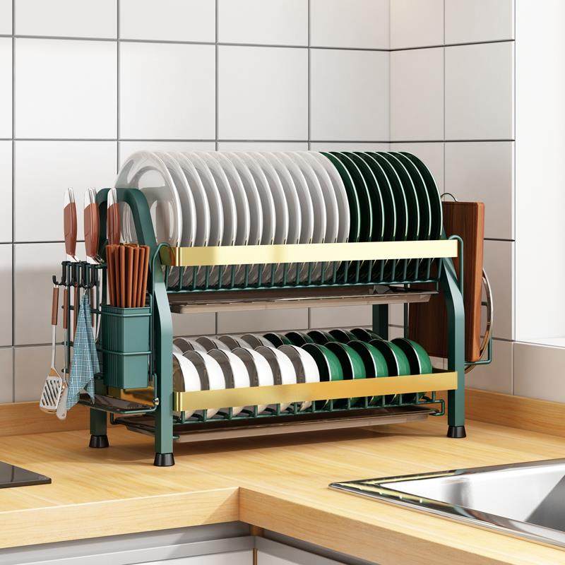 厨房置物架碗碟碗盘收纳架家用沥水架多功能放碗架碗筷收纳盒碗柜
