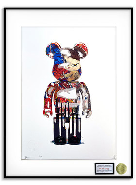 Death NYC积木熊 【Bearbrick×奈良美智×简明】签名潮流版画