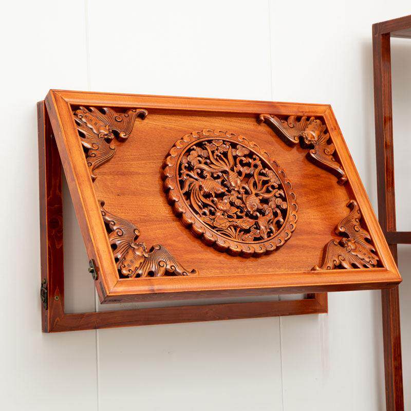 实木新中式客厅行动电源电闸空开 配电箱电表箱装饰画 画现代简约