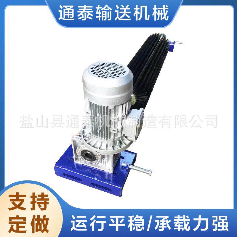 皮带输送机电动滚刷清扫器皮带机无动力毛刷清扫器电动清扫器