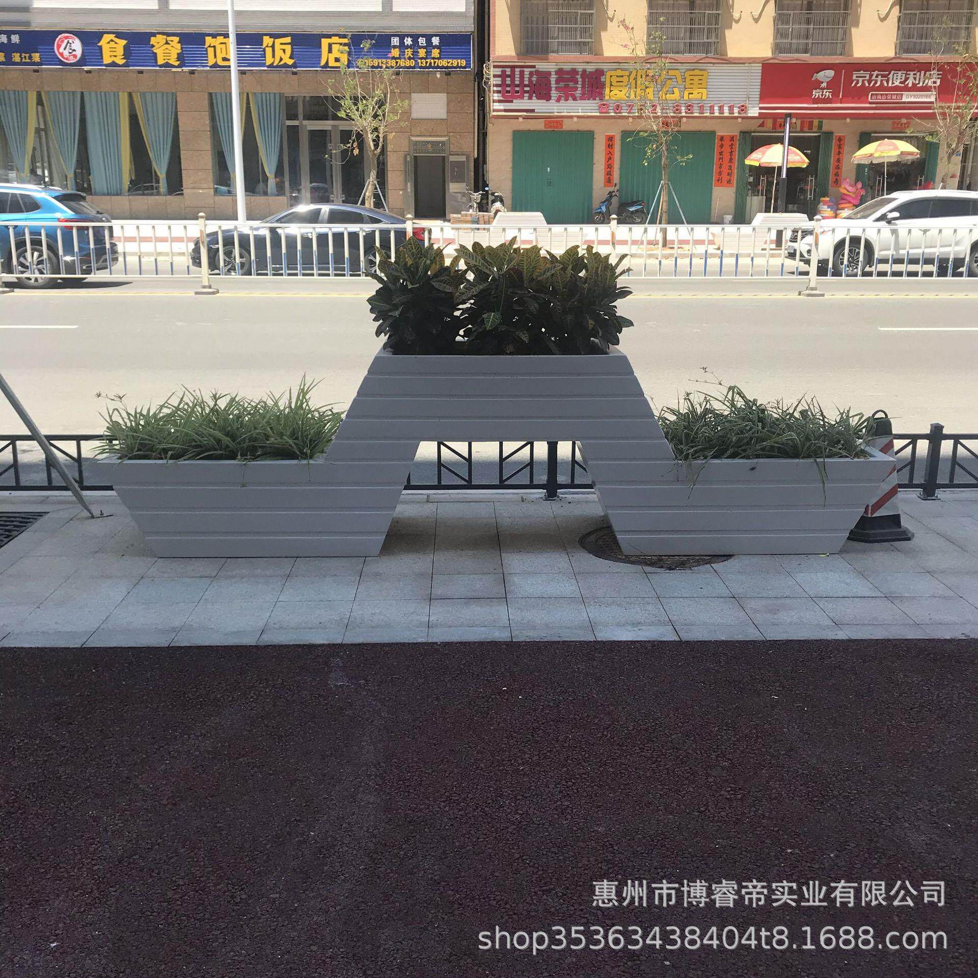 玻璃钢花箱市政道路花钵商场组合花盆售楼部大型花器广场种植花池