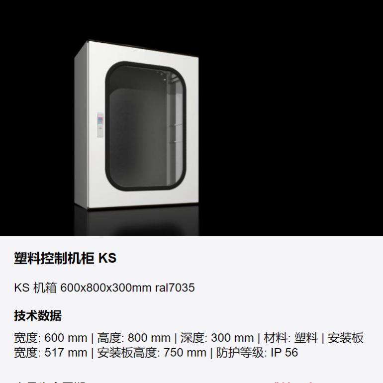 威图AE1110500 可选择带或不带透明门配有门和安装板的玻璃纤维