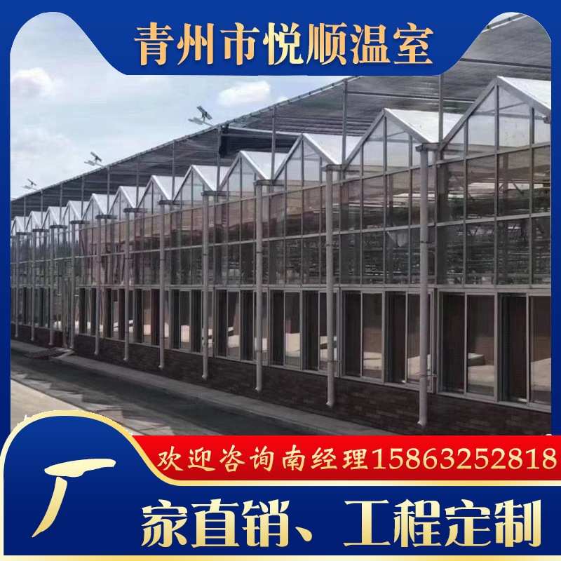 农业生态种植观光玻璃大棚采光通风玻璃温室厂家安装设计花卉温室
