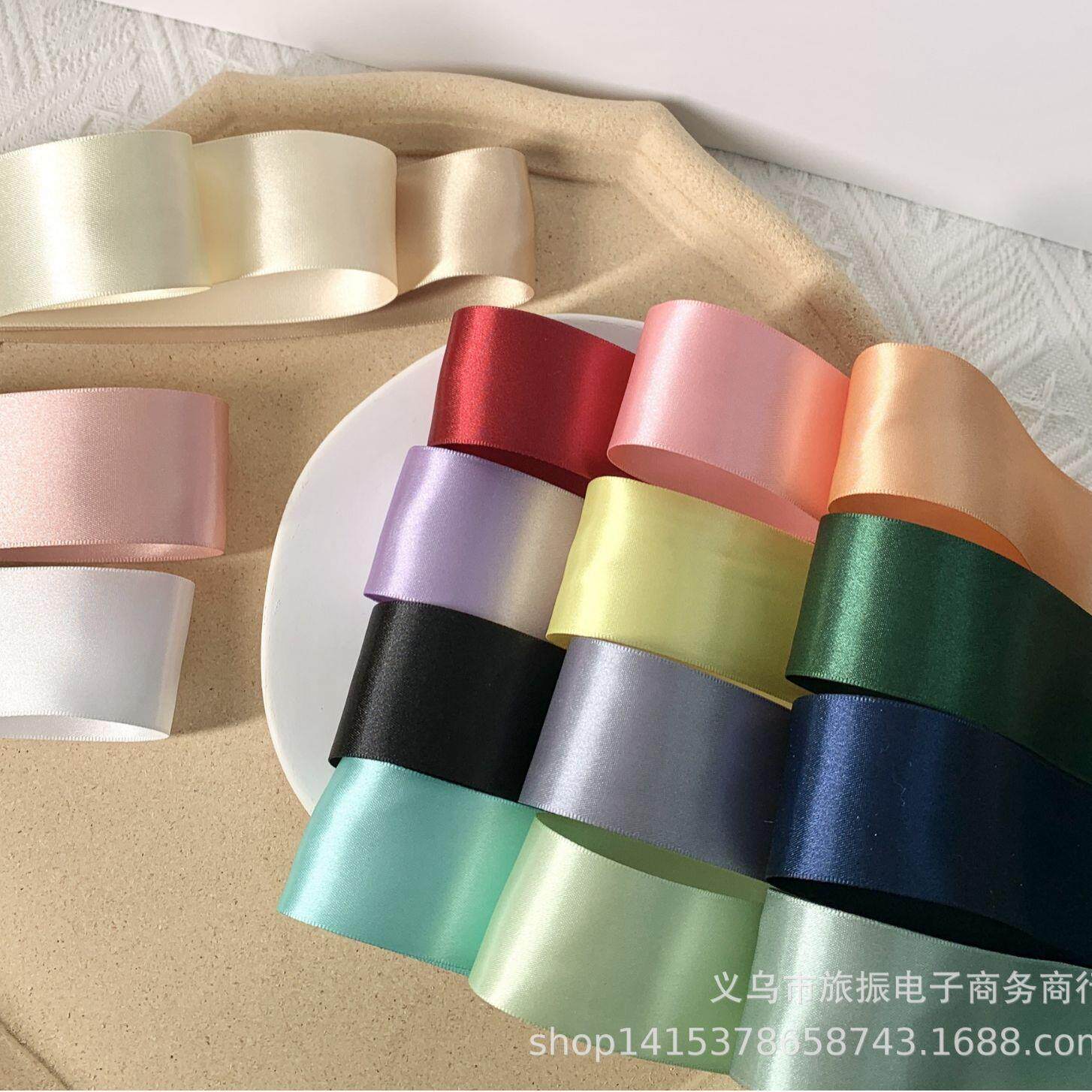 双面亮光缎带 蝴蝶结丝带发饰DIY材料花束包装服饰辅料时尚织带