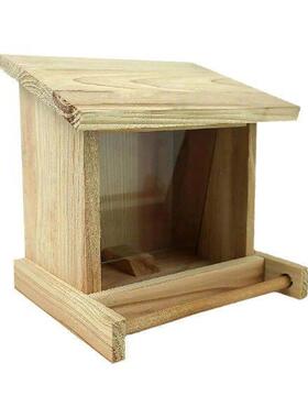 Wooden Bird Feeder with Perch Weatherproof Bird Feeding