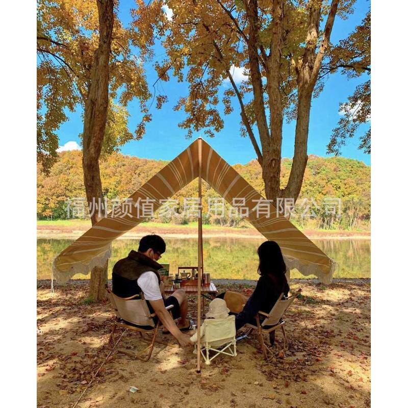 山地风户外外贸海边帐篷野营遮阳亲子活动天幕ins蓬露营