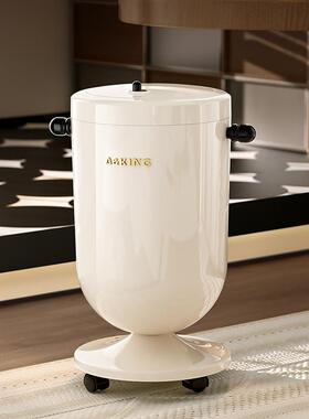 6028按压垃圾桶万大容量纸篓带盖向客厅轮卧值室高颜创意高级感垃