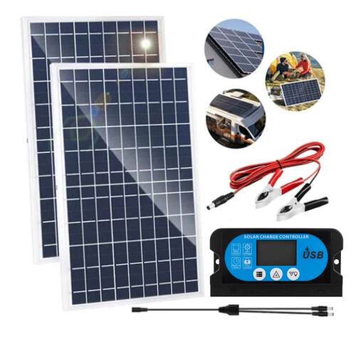 30W 60W太阳能光伏组件 12V电池太阳能充电器 铝合金边框 可配控