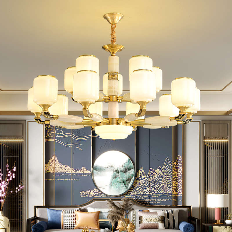 新中式吊灯客厅灯具现代简约大气餐厅卧室中国风别墅复式楼大吊灯