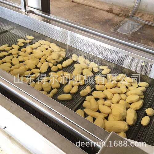 2023土豆清洗油炸加工设备 速冻土豆块油炸机流水线 薯条生产线