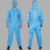 高档防静电服连连帽 防喷漆工作服体带帽防服带帽无尘服洁护 尘服