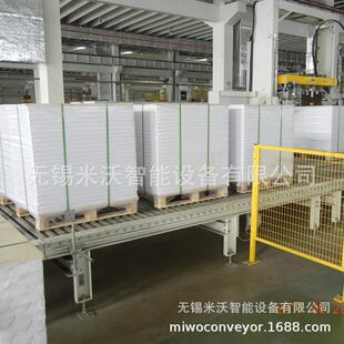 托盘重载滚筒输送线 链条输送机 链板式仓储 合流输送 斜口对接