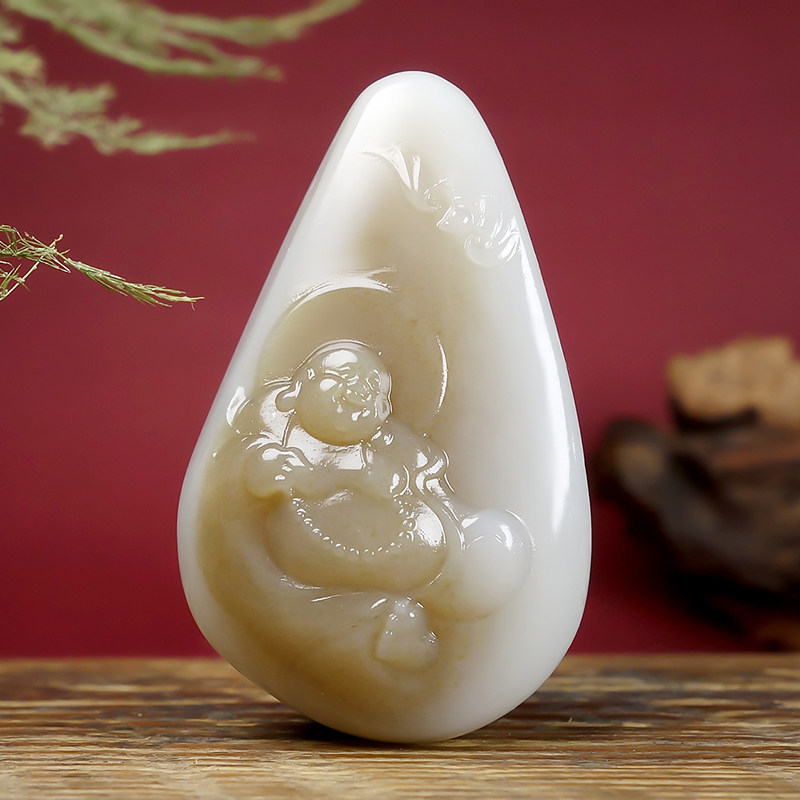 一级细料新疆和田玉糖羊脂白玉苏
