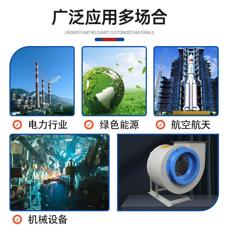 换气厨房通风排烟中压排风抽风机翼式风机臣风离心过滤多前倾管道
