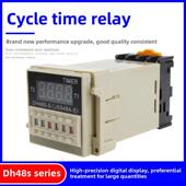 Dh48S 2Z交流220V电源控制延时可调24V S数显双周期时间继电器1Z