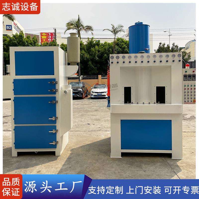 涡轮叶片玻璃瓶灯罩内胆表面清理打砂机连续转盘式自动喷砂机