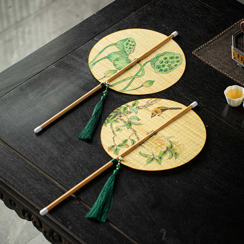 腰扇可卷竹编扇子 便携竹腰扇紫竹长柄卷扇蒲扇 汉服折扇团扇古风,居家日用,扇子,淘宝优惠券,粉丝福利购,淘宝优惠卷