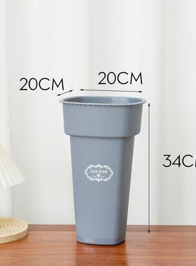花桶空桶专用塑料插花特大号家用花盆装饰花直筒北欧居家方型创意