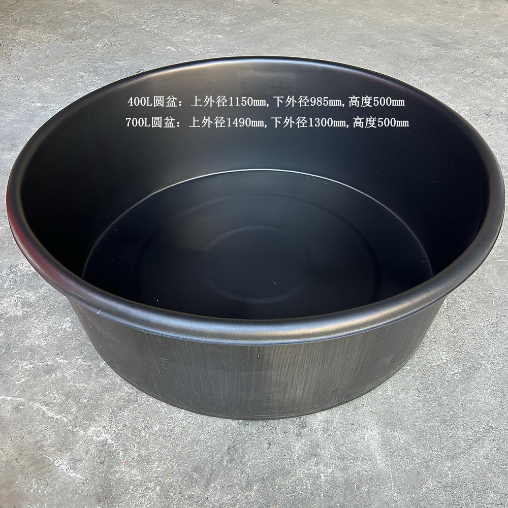 400L牛筋圆盆700L荷花睡莲种植盆500高度牛津PE塑料盆50L圆盆批