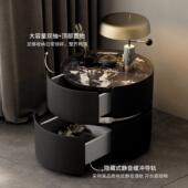 现代简约实木床头柜卧室家用小户型收纳柜高级感意式 极简床边柜