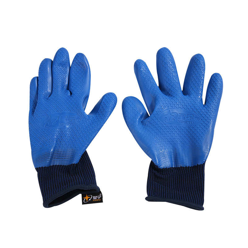 星宇优耐保A698乳胶手套半浸胶手套工地干活护手劳保工业乳胶手套
