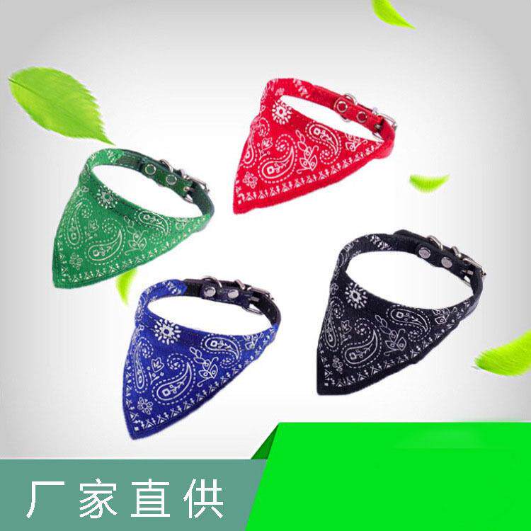 宠物口水巾猫咪三角形 狗狗实用领巾 宠物项圈厂家直销来样