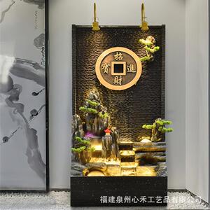大型水墙幕墙假山NDH流摆件落地客鱼厅缸庭院水水景店铺酒吧流水