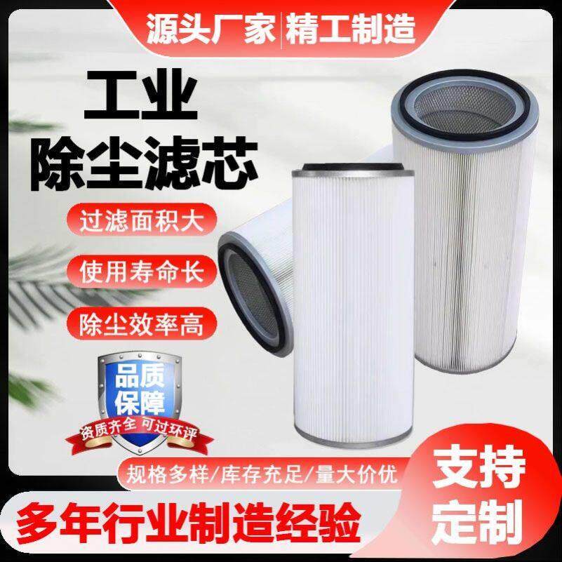 工业除尘滤芯脉冲吸尘机扫车空气滤清器滤筒喷粉喷涂车间除尘滤筒