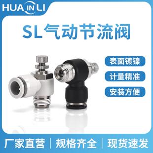 气管快速接头气动SL节流阀调速阀SL4/6/8/10/12气缸M5-01/02/03