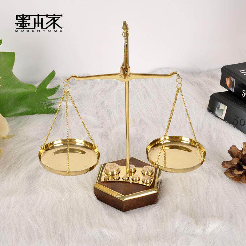 欧式进口铜天平摆件律师办公室纯铜开业覆古桌面招财天秤法律礼物图片