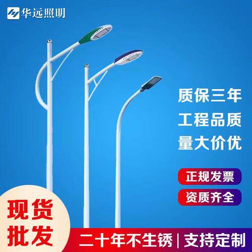 户外LED市电路灯大功率市政工程照明杆灯农村道路6米防水路灯杆