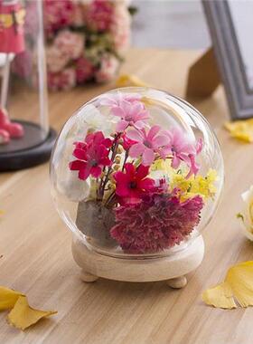 透明有机玻璃佛像圆形防尘圆盖核桃娃娃工艺品装饰展示盖