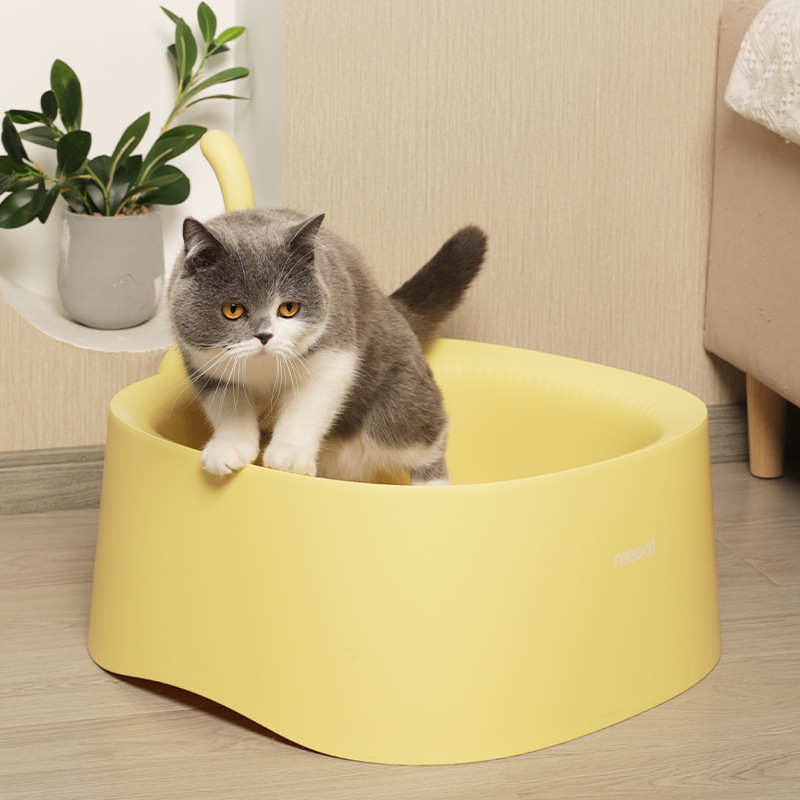 Meoof 开放式猫砂盆 防溅大空间简约敞开式猫厕所 宠物用品拾便器