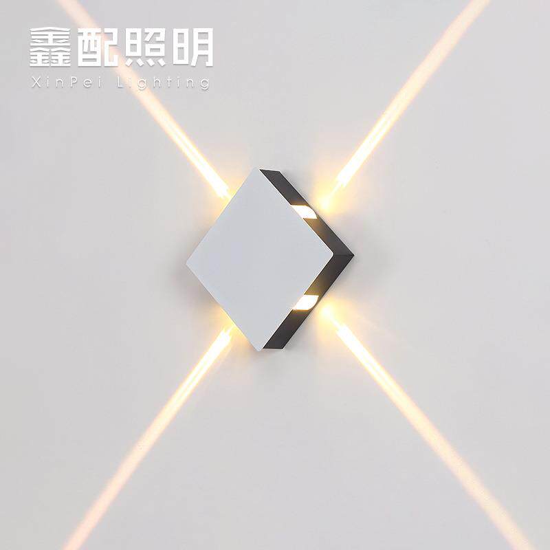 LED十字光效壁灯过道阳台装饰灯室内床头背景灯客厅现代简约创意