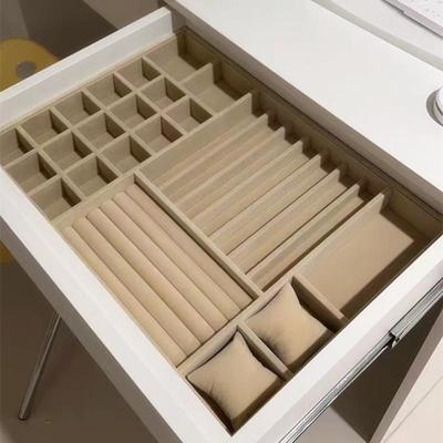 高档制绒定布首盒抽屉收饰纳托项链戒指手镯饰品珠宝格衣帽间化妆