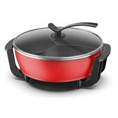 鸳鸯锅三格电火火锅大容量三味三宫格家用电热锅不粘多功能一体锅