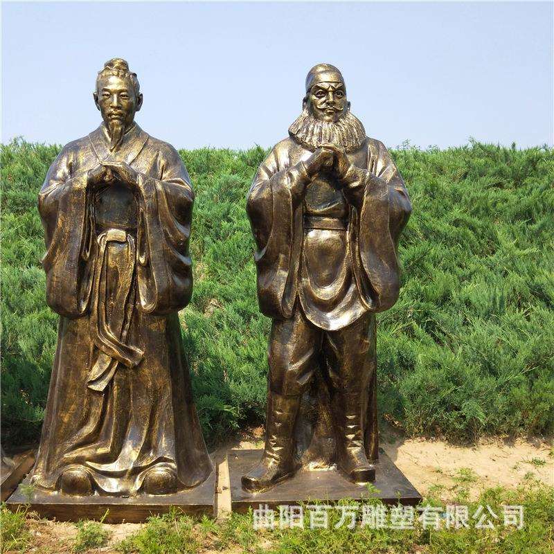 桃园三结义雕塑刘备张飞关羽雕塑制定玻璃钢仿铜三国时期人物摆件