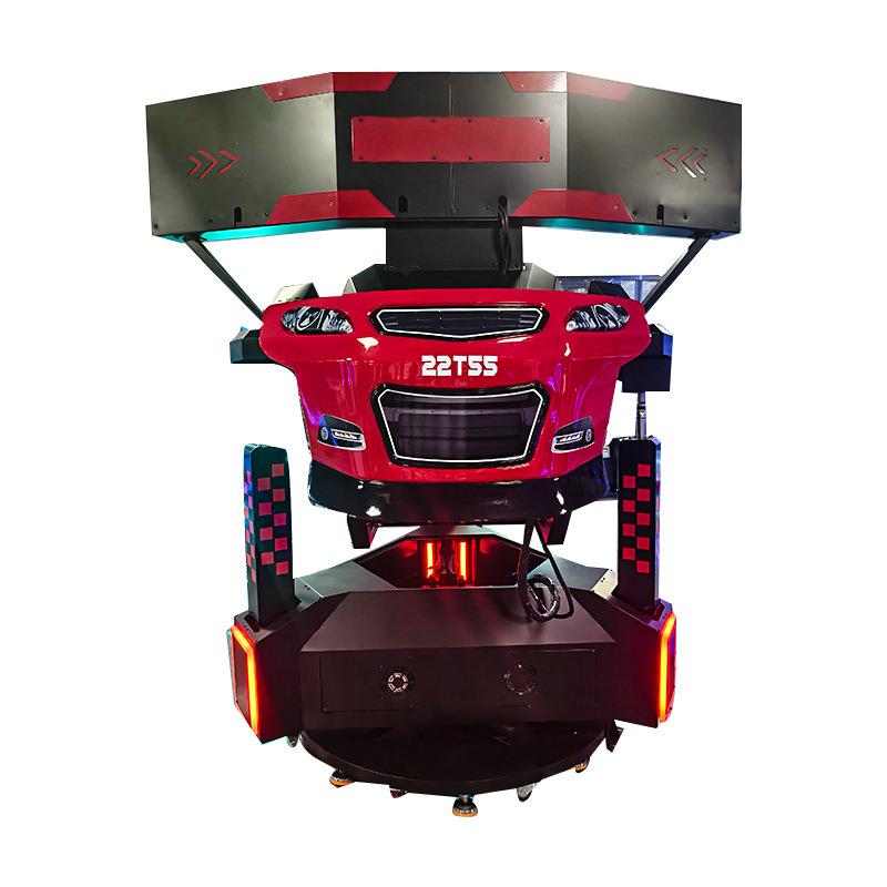 电玩城投币式VR模拟器游戏机大型商城沉浸式单人VR三屏赛车模拟器