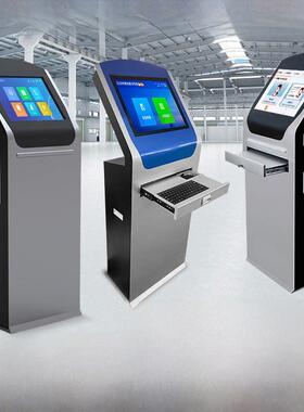 19寸22寸工控一体机机柜自助终端外壳抽屉键盘工厂触摸屏工作站机