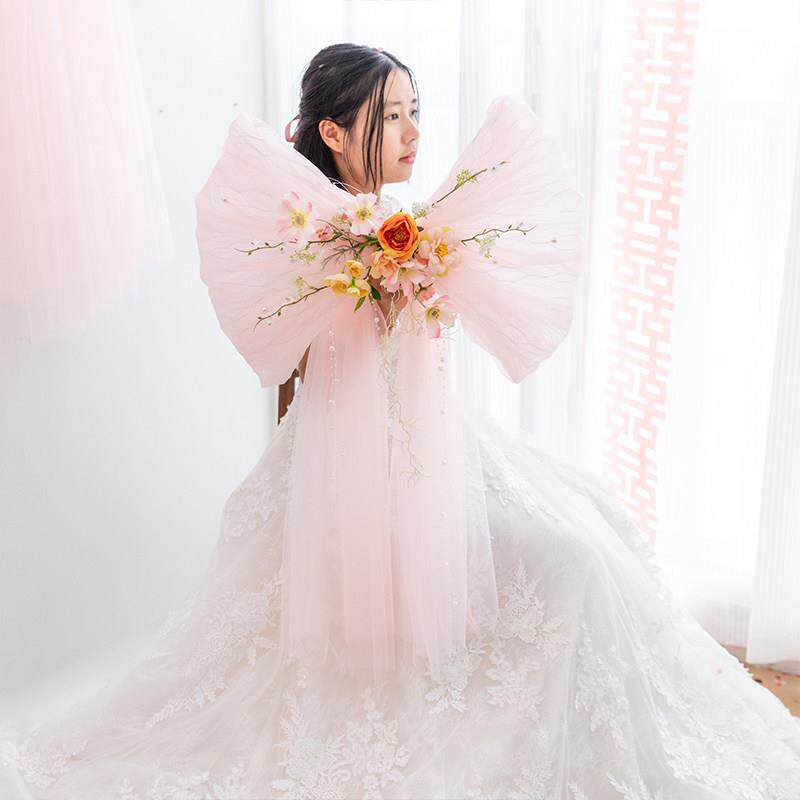 良订 结婚大蝴蝶结装饰电视沙发背景墙挂件晨袍拍照氛围婚房布置