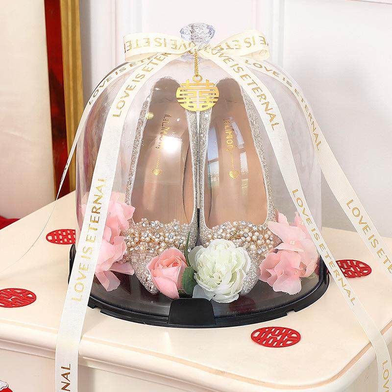 婚鞋盒套圈带锁结婚接亲游戏道具盒子庆婚礼堵门水晶罩藏婚鞋神器,节庆用品/礼品,堵门/游戏道具,淘宝优惠券,粉丝福利购,淘宝优惠卷