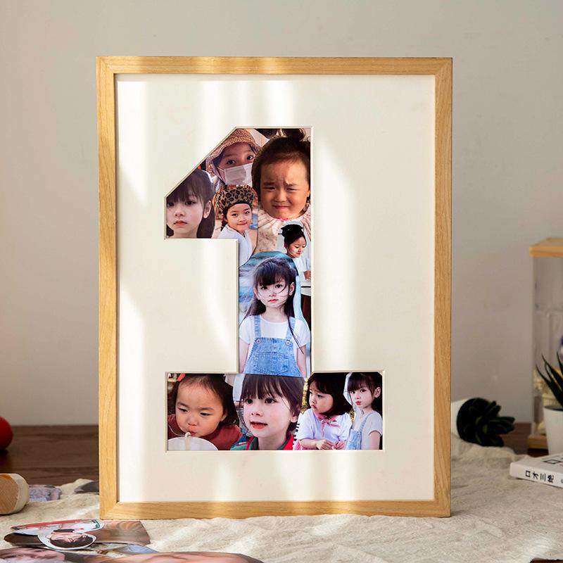 小红书宝宝一周年成长纪念照相框儿童12个月记录照片相册周岁礼物,家居饰品,DIY亲子装饰画,淘宝优惠券,粉丝福利购,淘宝优惠卷