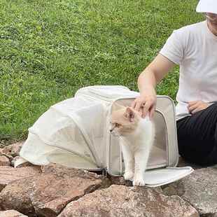 jerrycat猫包可扩展外出便携手提式猫咪狗背包猫笼子宠物航空软包